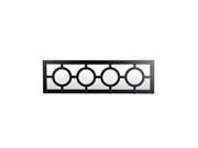 UPC 805572887475 product image for Black Wooden Circle Pattern 4 Hook Wall Mirror 40 Inches Long | upcitemdb.com