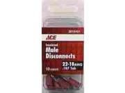 10Pk 22 18 Awg Red Insulated Male Disconnect ACE Outlet Adapters 3015401