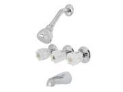 3 Handle Polished Chrome Tub And Shower Faucet ACE Misc. Faucets 45182