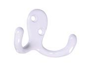 Double Clothes Hook White 2Pk Hillman Hook and Eye 852084 008236915969
