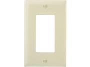 Ivory 1 Gang Nylon Wall Plate With One Decorator Opening Pass and Seymour