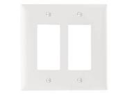 Tpj262 W Wht 2G 2Decorator Plt Pass and Seymour Standard Receptacle Plates