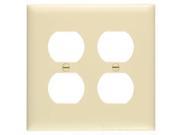Gray Wall Plate 2G Pass and Seymour Standard Receptacle Plates TP82GRY