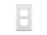 1 Gang Duplex Device Receptacle Wallplate Standard Size Device Mount White