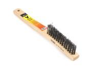 13 3 4 x .014 Carbon Steel w Wood Handle V Groove Wire Scratch Brush Forney