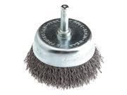 2 1 2 Coarse Crimped Circular Flared w 1 4 Shank Wire Cup Brush Forney 72269