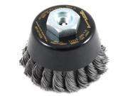 3 By .020 Wire Cup Brush Industrial Pro Twist Knot Forney 72865 032277728653