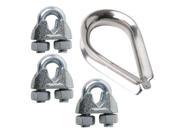 1 8 Clip and Thimble for Wire Rope Master Link Cable 45643 030699545643