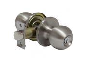 Believe Bodega Keyed Entry Door Knob AI Satin Chrome Falcon Doorknobs 98376