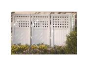 Suncast Outdoor Garden Yard 4 Panel Screen Enclosure Gated Fence, White FS4423