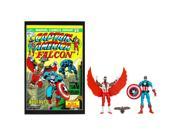 Marvel Greatest Battles Comic Book Pack with 2 Action Figures Captain America Falcon