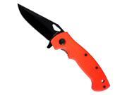 Dakota Outdoor Cutlery Stainless Steel Spring Assist 4.5 in. Pocket Knife Neon Orange