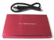 New USB 3.0 USB 2.0 2.5 2.5 Inch SATA Hard Disk Drive HDD Red Enclosure Case