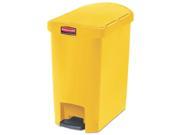 Slim Jim Resin Step On Container End Step Style 8 gal Yellow