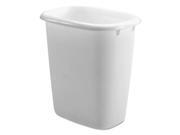 Oval Vanity Wastebasket Plastic 14.4 qt 8 7 8 x 13 1 2 x 13 1 2 White 6 CT