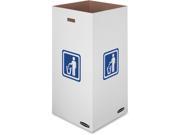 Waste Recycling Bins 50Gal 10 CT White