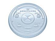 Greenware Cold Drink Lids Fits 9 12 20 oz Cups Clear 1000 Carton
