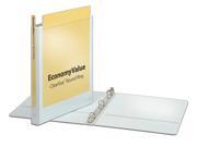 EconomyValue ClearVue Round Ring Binder 5 8 w o Packaging White