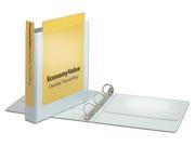 EconomyValue ClearVue Round Ring Binder 1.5 w o Packaging White