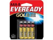 Alkaline Battery Eveready Gold AAA 4BX CT Black Gold