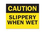 Safety Sign Inserts Caution Wet Yellow Black