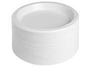 9 Plastic Round Plates Reusable Disposable 600 CT White