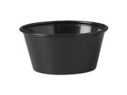 Plastic Souffle Portion Cups 3 1 4 oz. Black 250 Bag 2500 Carton