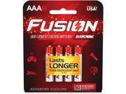 Fusion Alkaline AAA Batteries 30PK CT Red Silver