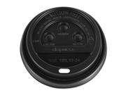 Dome Lids for Hot Paper Cups For 12 16 20 24oz Black Plastic 1000 CT
