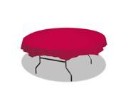 Octy Round Plastic Tablecover 82 Diameter Red 12 Carton
