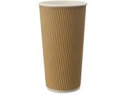 Rippled Hot Cup 20oz. 25 PK Brown
