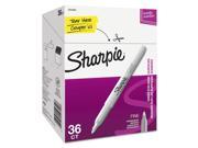 Sharpie(R) Metallic Permanent Markers, Fine Point, Metallic Silver, Pack Of 36