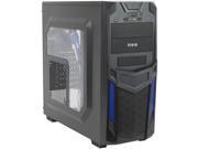 VIVO ATX Mid Tower Computer Gaming PC Case Black Blue 3 Fan Mount Dual USB 3.0 CASE V03B
