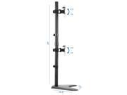 VIVO Dual LCD Monitor Desk Stand Mount Standing Vertical Fits 2 Screens upto 27