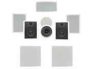 Theater Solutions TST67 In Wall and In Ceiling 6.5 Speakers 1700W Home Theater 7.2 Speaker System