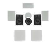 Theater Solutions TST87 In Wall and In Ceiling 8 Speakers 2000W Home Theater 7.2 Speaker System