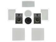 Theater Solutions TSST67 In Wall and In Ceiling 6.5 Speakers 2000W Home Theater 7.2 Deluxe Speaker System