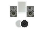 Theater Solutions TS 65 1000 Watt 5CH 6.5 In Wall Ceiling Home Theater Speaker System