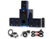 Acoustic Audio AA5102 800W 5.1 Speaker System with Bluetooth Optical Input and 2 Extension Cables AA5102BD 2