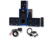 Acoustic Audio AA5102 800W 5.1 Home Theater Speaker System with Bluetooth and Optical Input AA5102BD