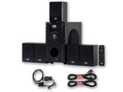Acoustic Audio AA5104 600W 5.1 Home Theater Speaker System Optical Input and 2 Extension Cables AA5104D 2