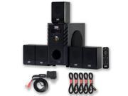 Acoustic Audio AA5104 Home Theater 5.1 Speaker System with Bluetooth and 5 Extension Cables