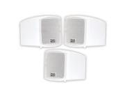 Acoustic Audio AA321W Mountable Indoor Speakers 600 Watts White Bookshelf 3 Piece Set AA321W 3S