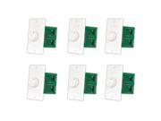 Acoustic Audio AAVCDW Home White Dial Speaker Volume Controls Wall Mount 6 Piece Set AAVCDW 6S