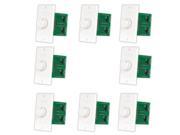 Acoustic Audio AAVCDW Home White Dial Speaker Volume Controls Wall Mount 8 Piece Set AAVCDW 8S