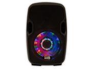Acoustic Audio AA8LUB Powered 600W 8 Bluetooth Speaker USB MP3 Player with Flashing Light Display