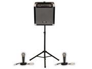 Podium Pro MPA1000 Portable Battery Powered Bluetooth MP3 Speaker 1000W with Stand and 2 Mics MPA1000SET5