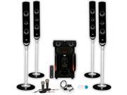 Acoustic Audio AAT1000 Tower 5.1 Speaker System with USB Bluetooth Optical Input and 2 Mics