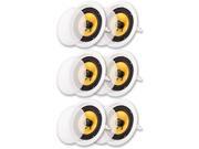 Acoustic Audio HD 8 In Ceiling 8 Speakers Home Theater Surround Sound 3 Pair Pack