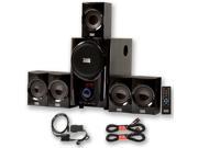 Acoustic Audio AA5160 Home 5.1 Speaker System with Optical Input FM Tuner and 2 Extension Cables